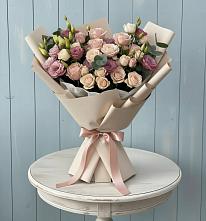 Букет цветов из:  Розы и Лизиантусы в Шамхале