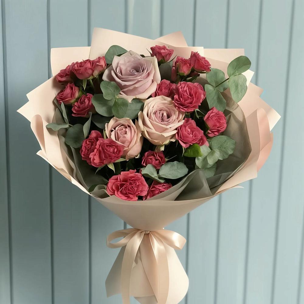 Букет цветов из: Гвоздики и Розы в Шамхале