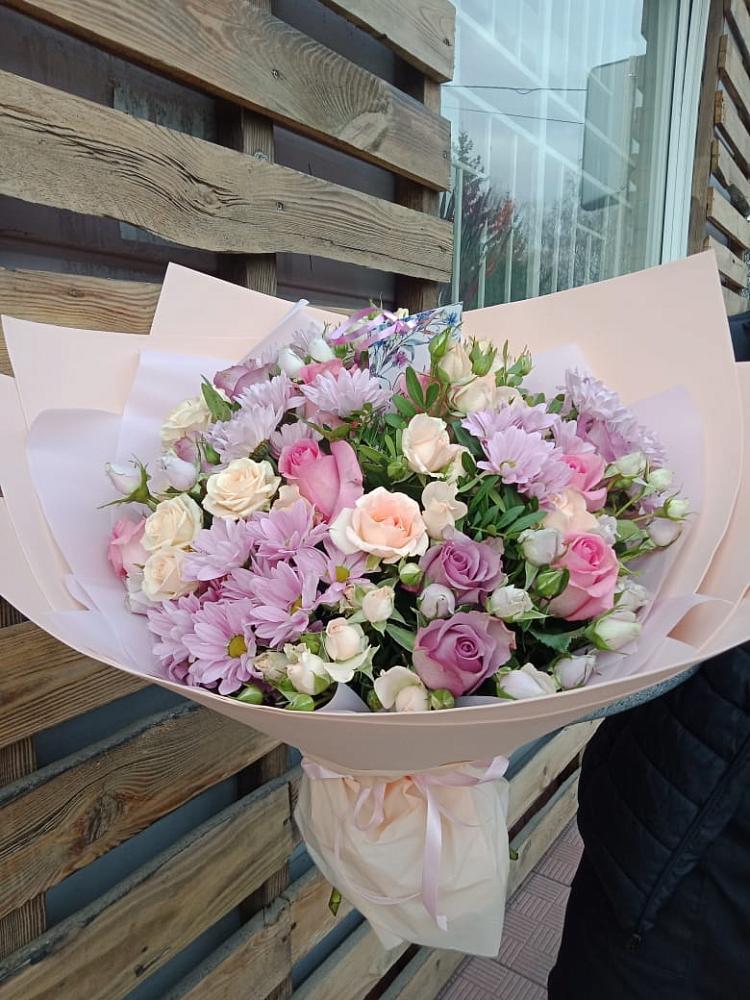 Букет цветов из: Розы и Хризантемы в Шамхале