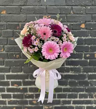 Букет цветов из:  Герберы и Хризантемы в Шамхале