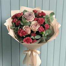 Букет цветов из:  Гвоздики и Розы в Шамхале