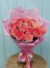 Букет 15 Розовых роз Равель #REPLACE_PRED# Шамхале