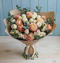 Букет цветов из:  Альстромерии и Розы в Шамхале